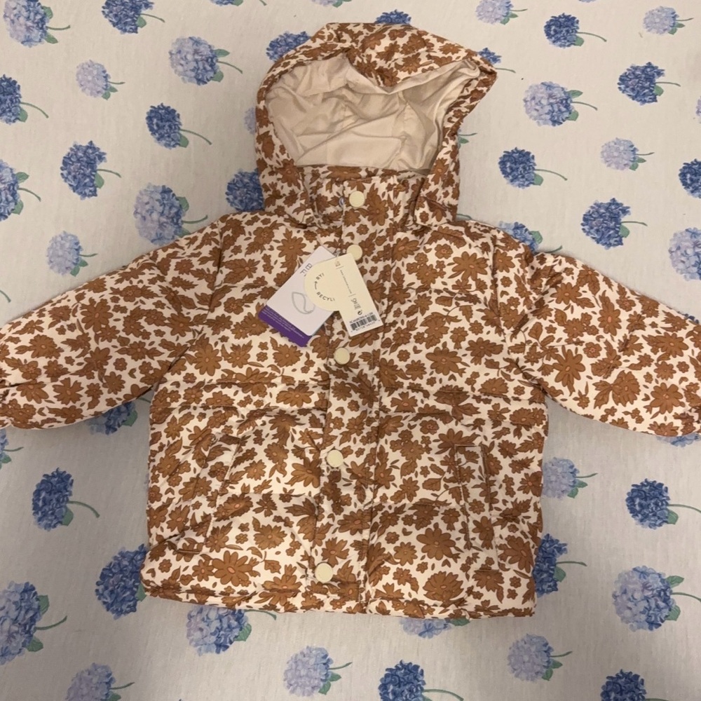 Floral Brown Kids Jacket